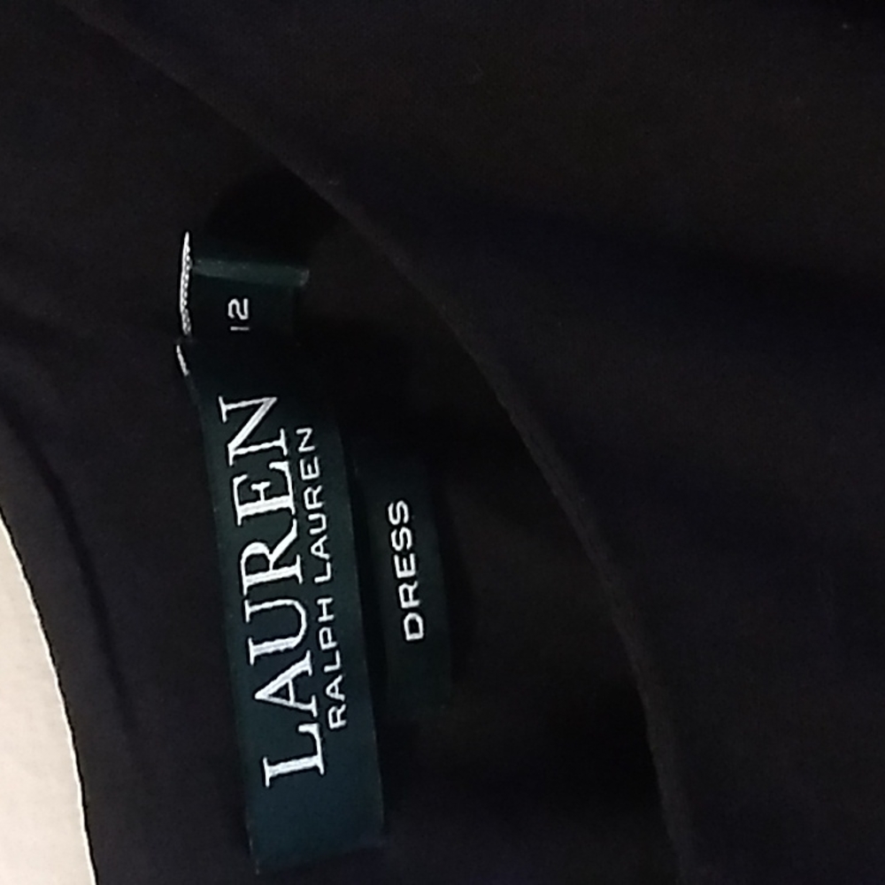 Lauren Ralph Lauren Size 12 Black and White Dress - Picture 2 of 6